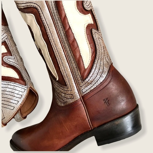 RARE Frye Billy Underlay Festival Cute Cowboy Boot - Picture 13 of 16